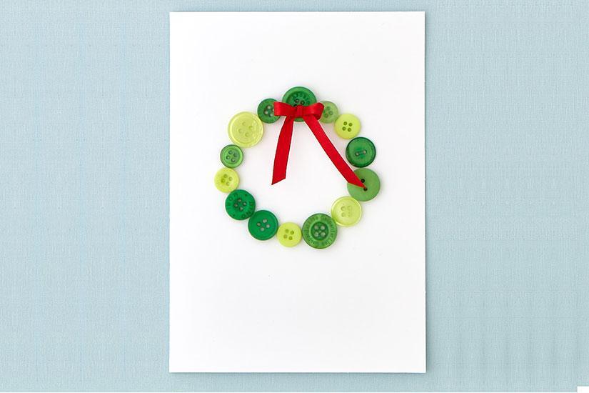 DIY Button Wreath Card