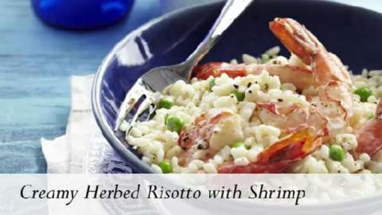 Creamy Herbed Risotto with Shrimp