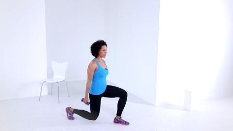 Reverse lunge with knee up