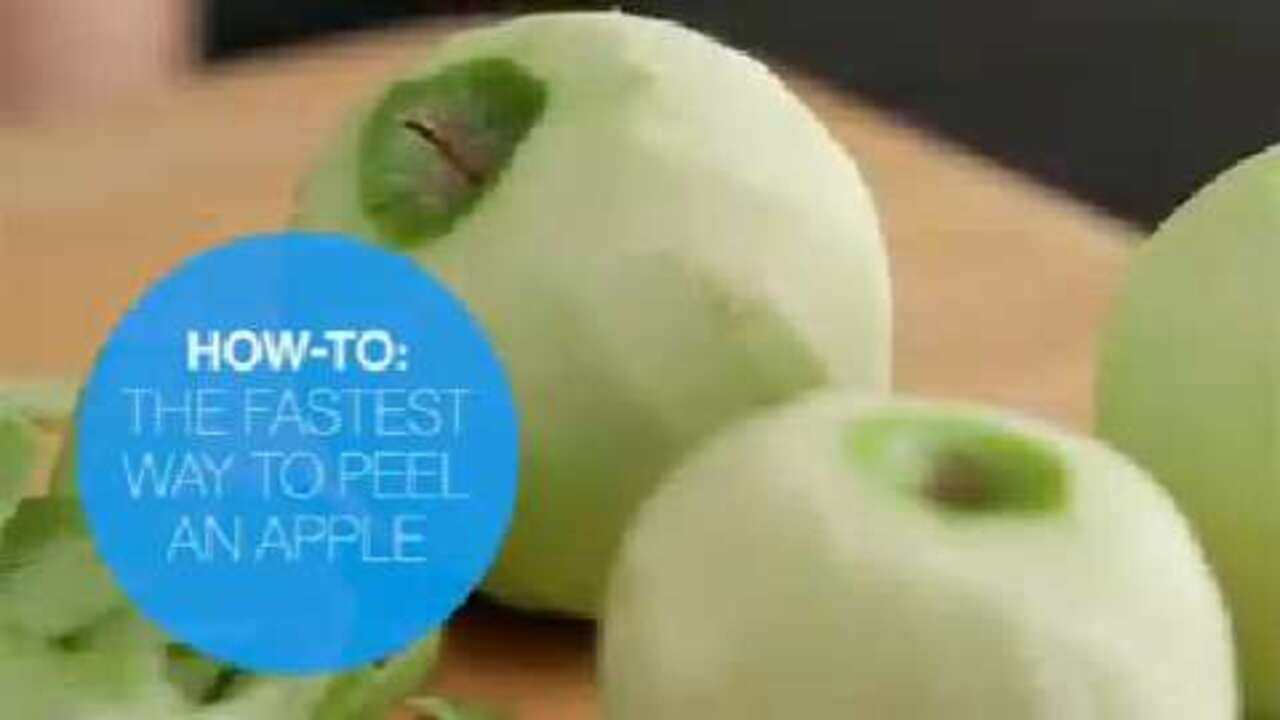 The quickest way to peel an apple