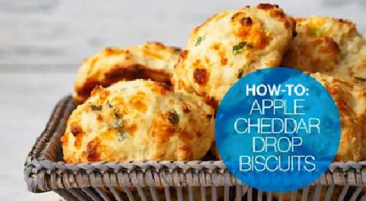 How to make Apple Cheddar Drop Biscuits