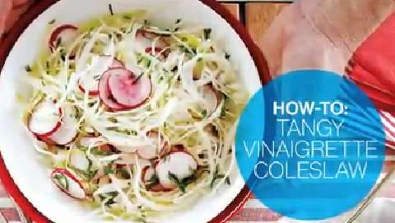 How to make tangy vinaigrette coleslaw
