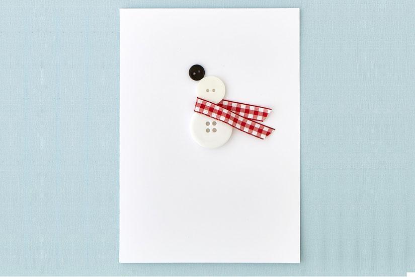 DIY Button Snowman Card