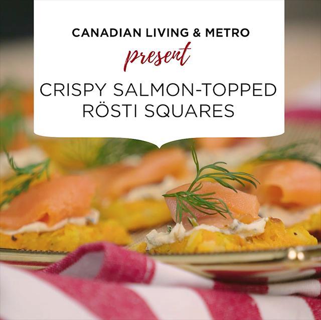 Crispy Salmon-Topped Rösti Squares