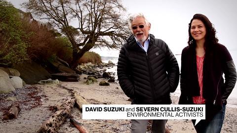 David Suzuki and Severn Cullis-Suzuki wish Canadian Living a happy birthday