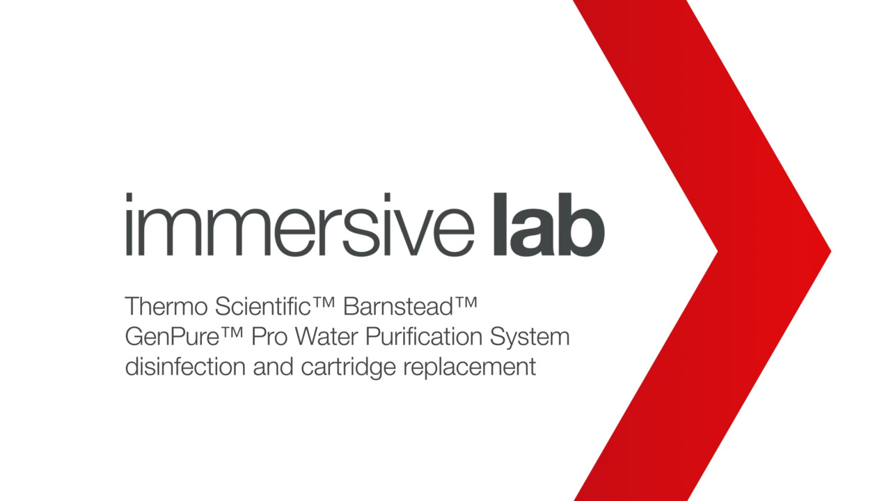 Care And Maintenance Thermo Scientific™ Barnstead™ Genpure™ Pro Water