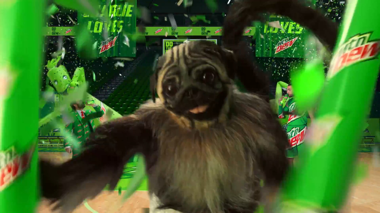 Super Bowl 50 Ad: With Mountain Dew, a Puppy, Monkey and Baby