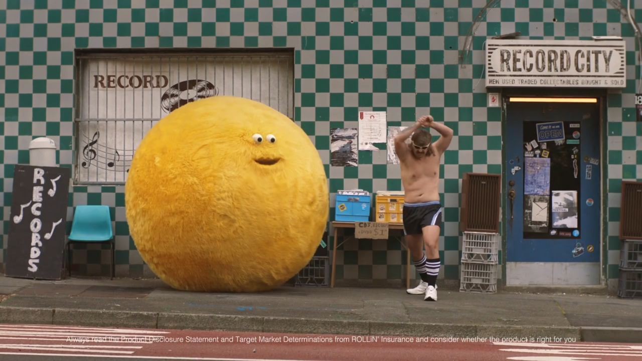 Rollin Car Insurance Larry the ball is a hero of 'flexibility' | Ad Age