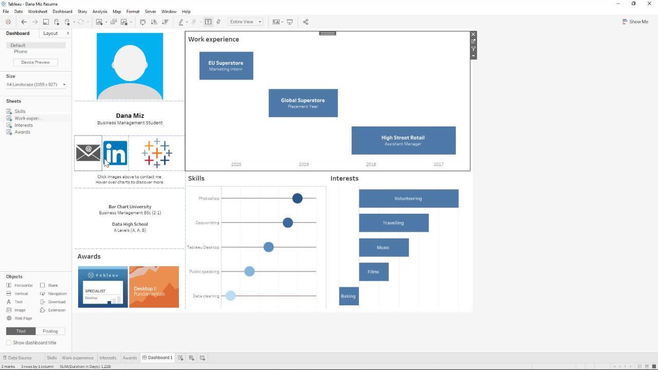 Video thumbnail for How to Build an Interactive Resume in Tableau Part 2