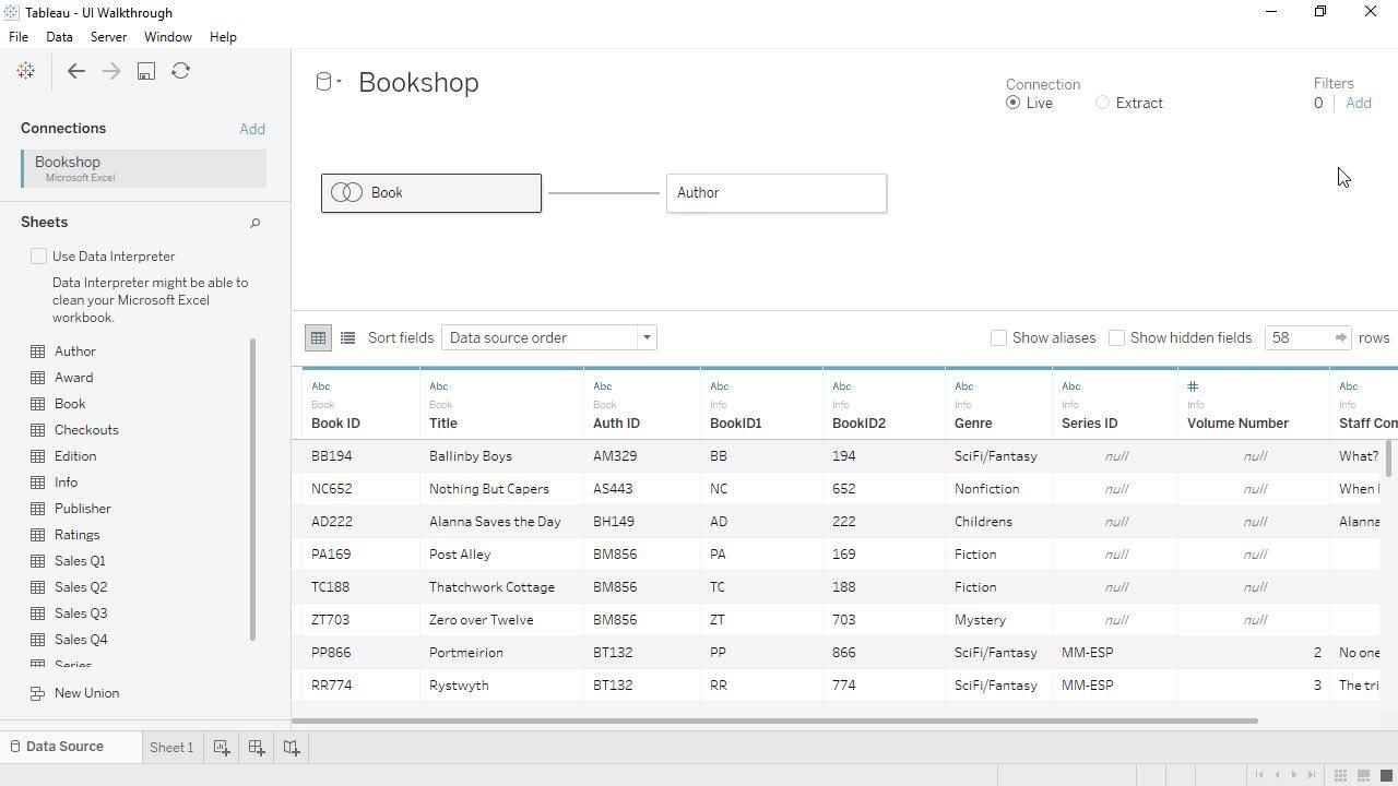 How Analysis Works for Multi table Data Sources that Use