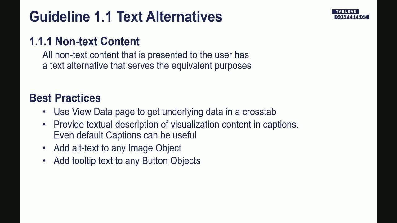 Video thumbnail for Create and Publish Accessible Dashboards in Tableau