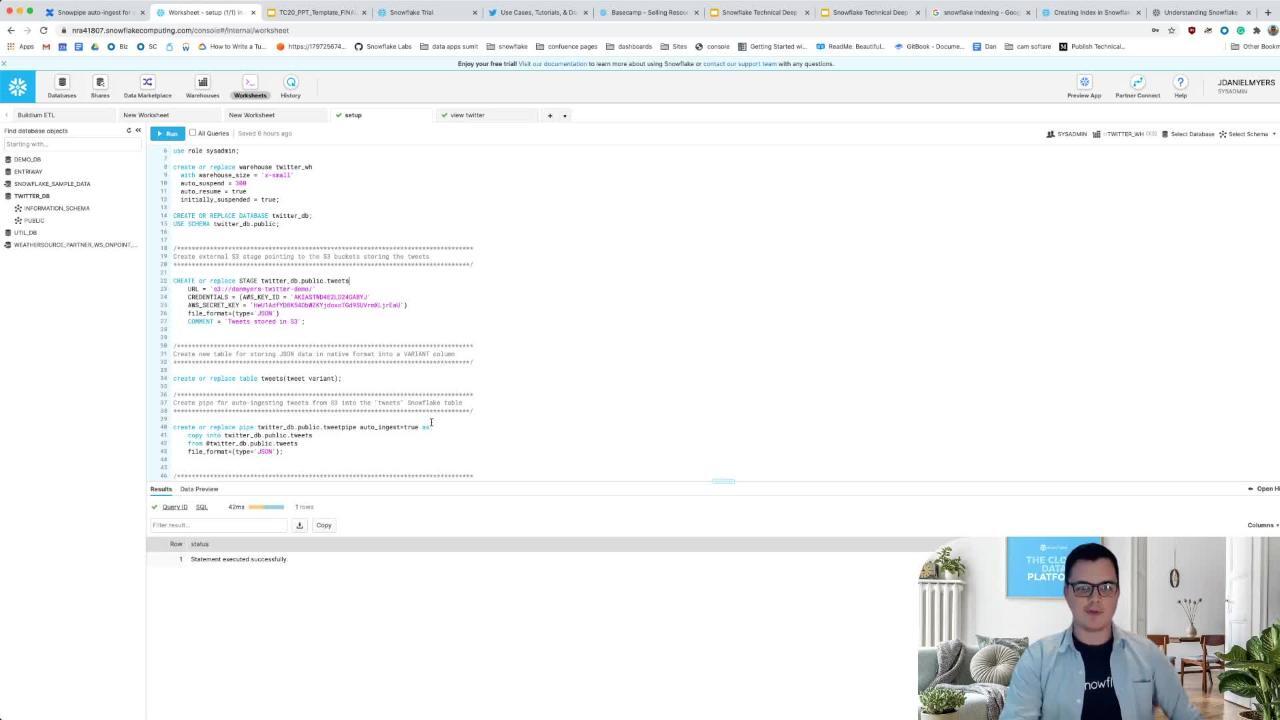 Video thumbnail for Snowflake: Using Snowflake to Auto-Ingest and Visualize Data