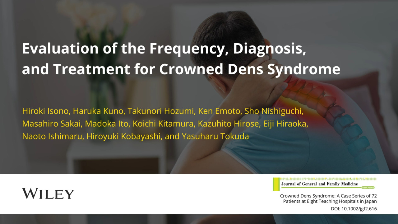 Crowned dens syndrome: A case series of 72 patients at eight