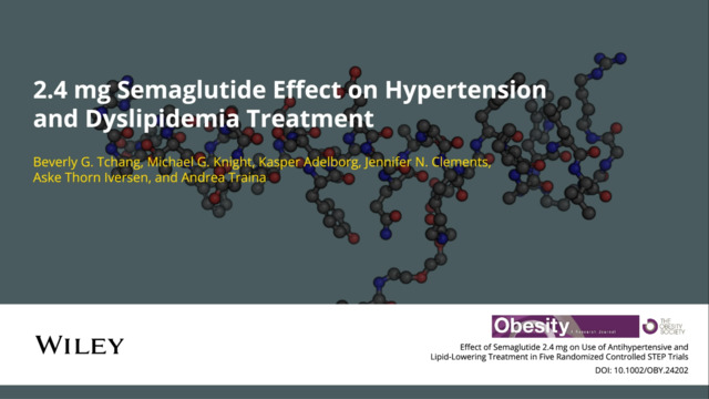 semaglutide and low blood pressure Effect of semaglutide 2.4 mg on use of antihypertensive and lipid‐lowering  treatment in five randomized controlled STEP trials - Tchang - 2025 -  Obesity