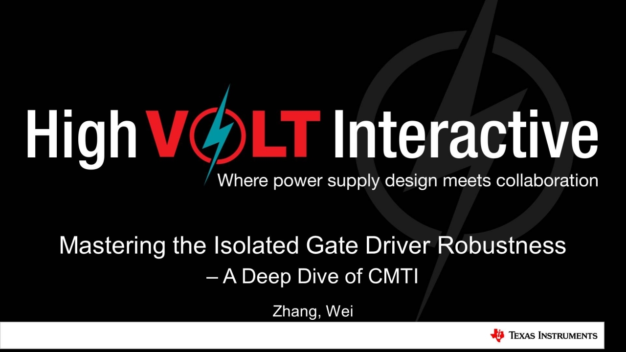 Mastering The Isolated Gate Driver Robustness A Deep Dive Of Cmti Ti Com Video