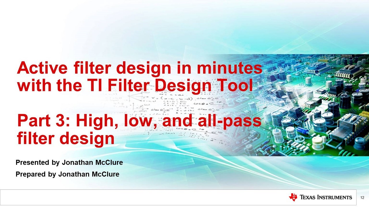 delicaat premie Veel Filter Designer | Design Resources | TI.com