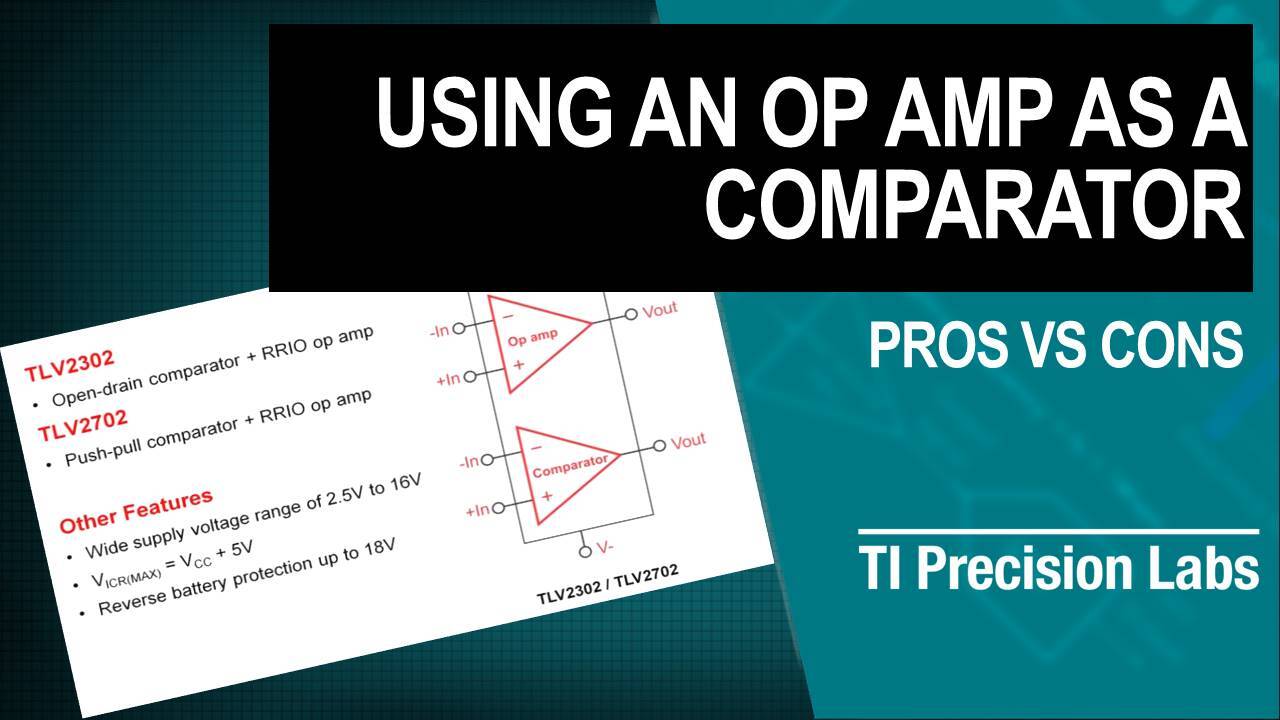 Pros and cons of using an op-amp as a comparator