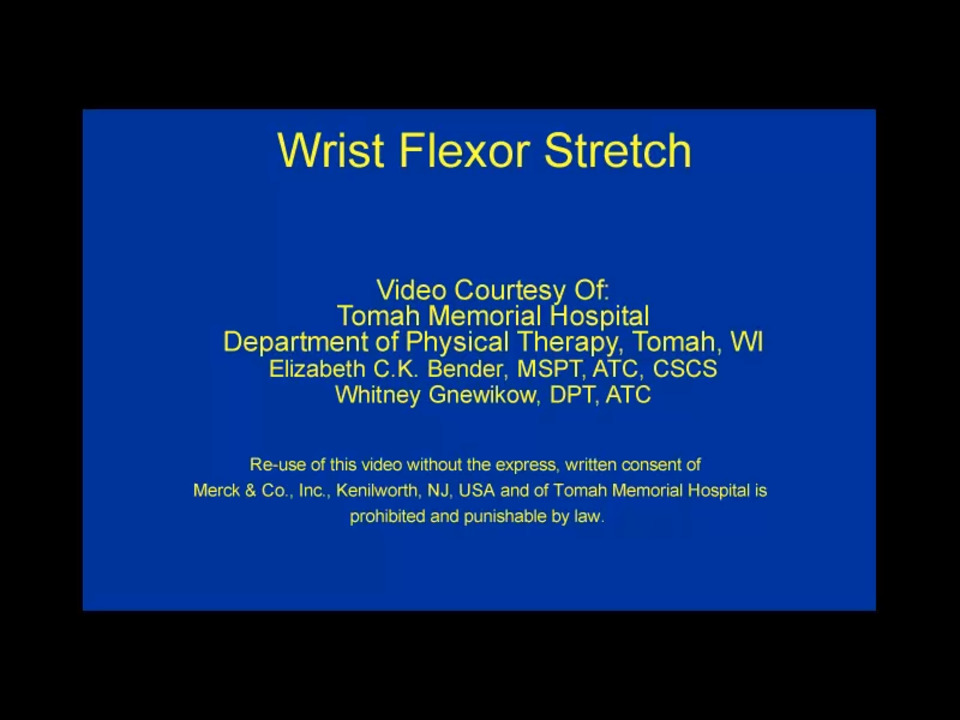 Wrist Flexor Stretch