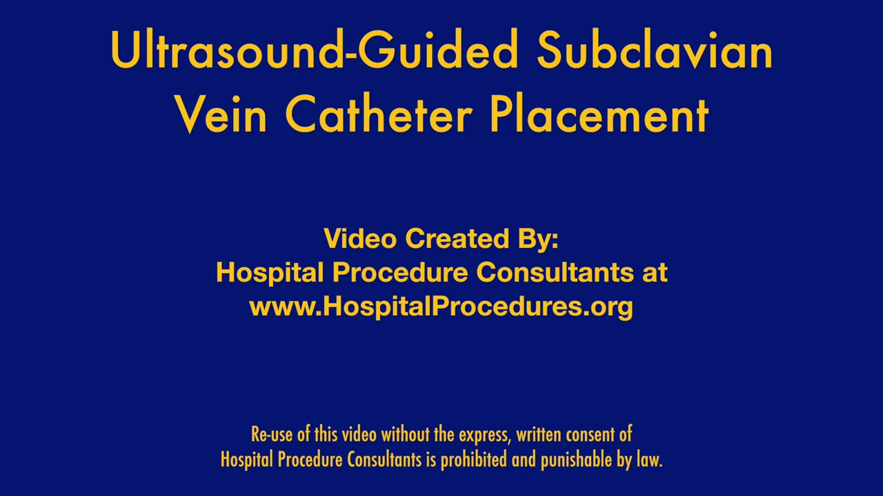 Ultrasound-Guided Cannulation of the Subclavian Vein