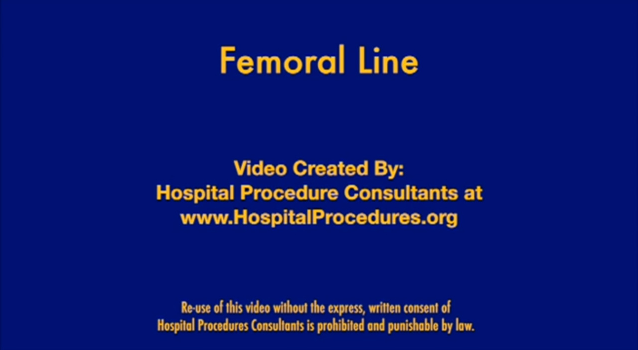 Canulación percutánea de la vena femoral