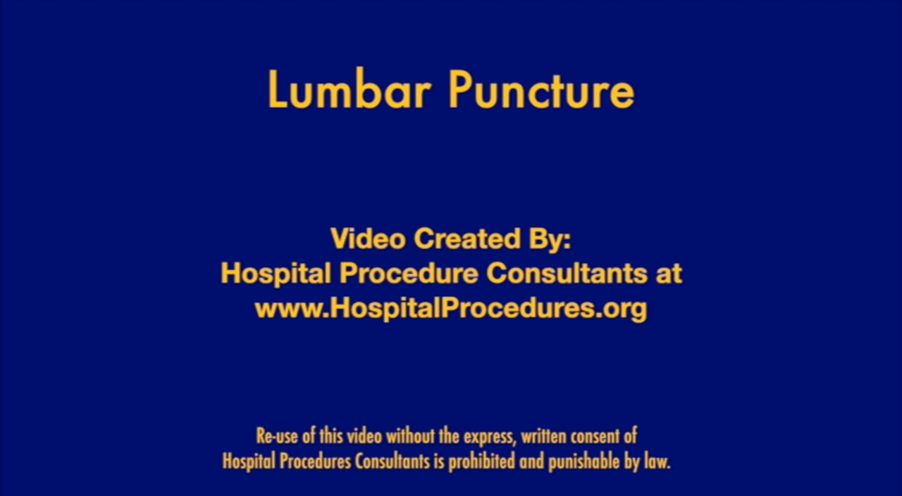 Lumbar Puncture