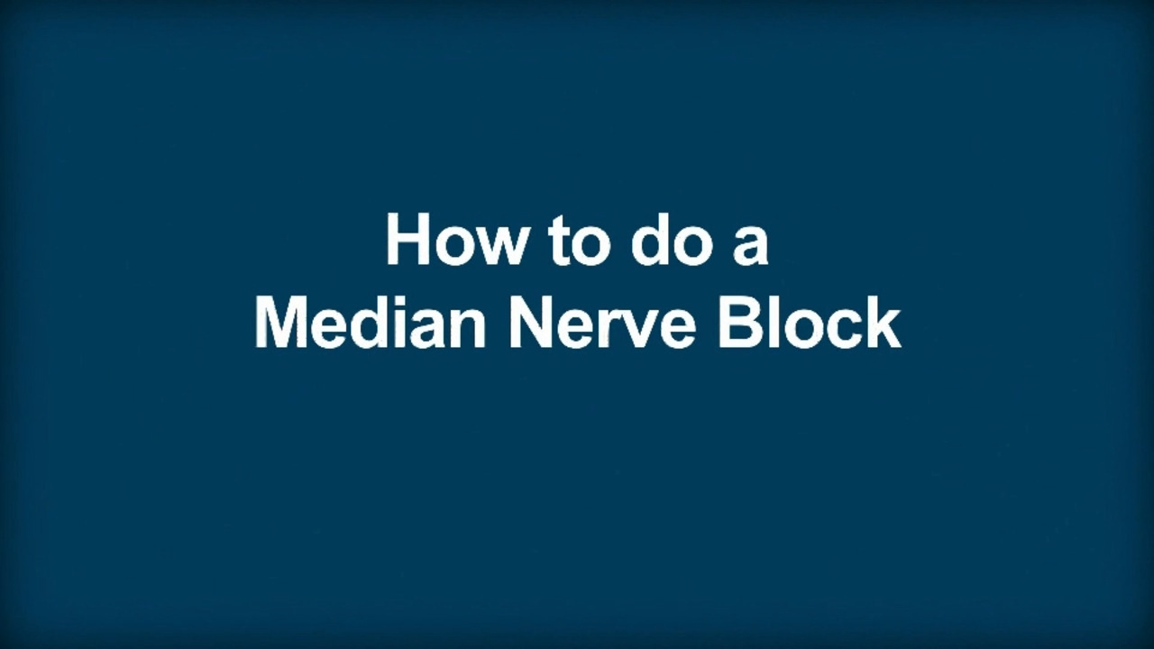 How To Do a Median Nerve Block - Injuries; Poisoning - Merck Manuals  Professional Edition