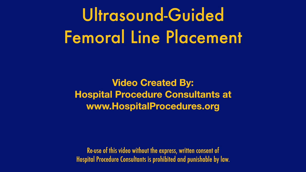 Ultrasound-Guided Cannulation of the Femoral Vein