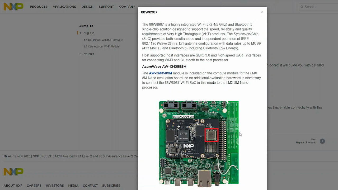 Getting Started With The Azurewave Aw Cm358sm Wi Fi Module Using An I Mx 8m Nano Evk And An I Mx 8m Mini Evk Evaluation Kits With Linux Nxp Semiconductors