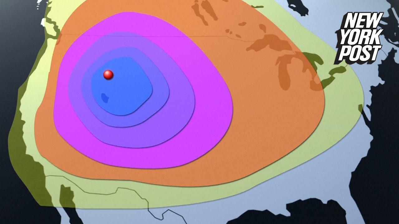 Yellowstone Supervolcano Eruption Map World Map