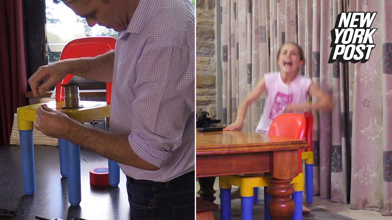 Dad Builds Electric Chair To Stop His Daughter From Rocking Back