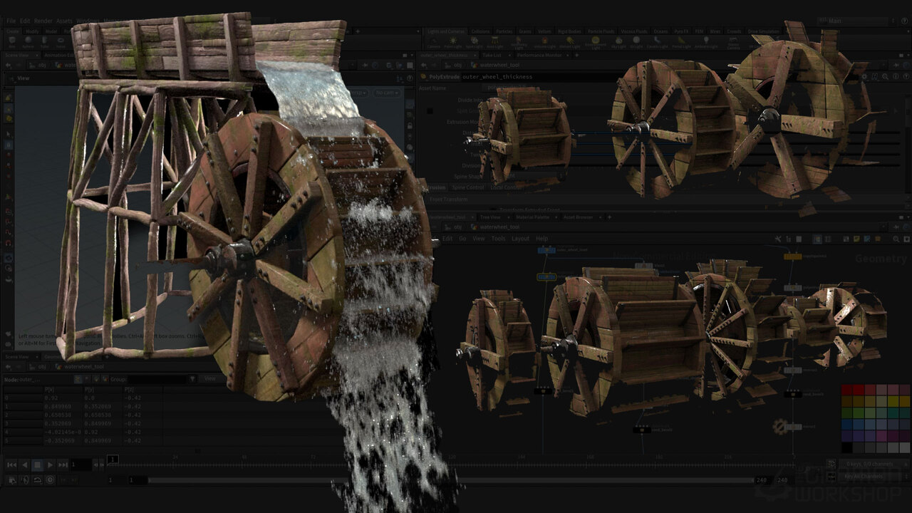 The Gnomon Workshop - Create a Procedural Waterwheel Simulation in Houdini 2 image