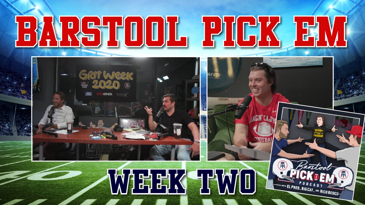 Big Cat, Dave Portnoy & Rico Bosco In Studio Talking College Football - Pick  Em Week 2 