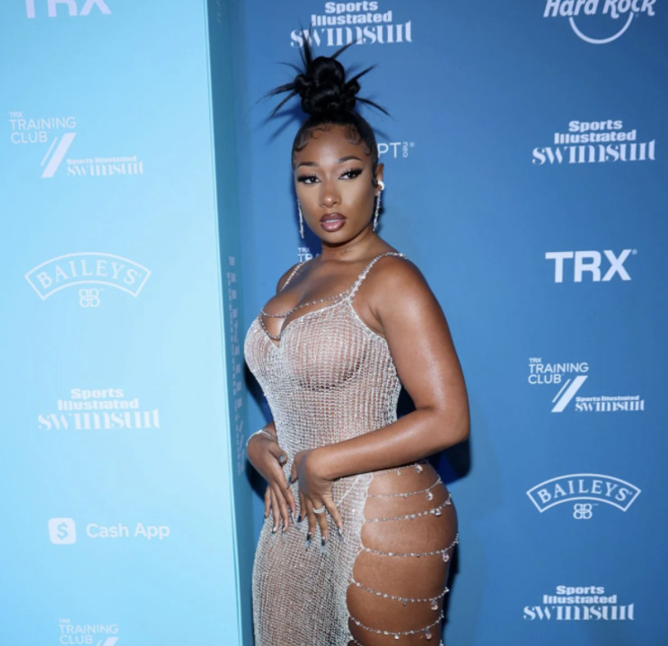 Megan Thee Stallion Wore a Naked Dress with a Butt-Baring Slit on the Red  Carpet