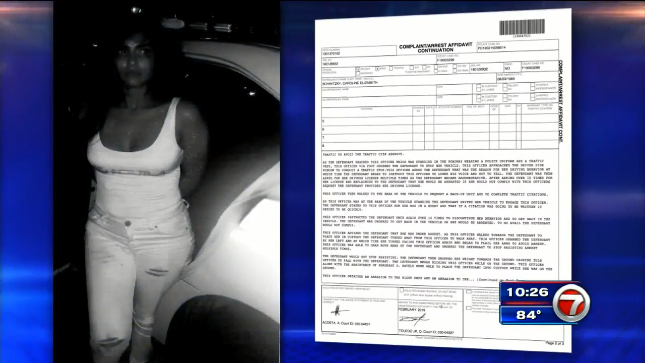 Model hopes video will prove she did not kick Miami-Dade Police officer -  WSVN 7News | Miami News, Weather, Sports | Fort Lauderdale