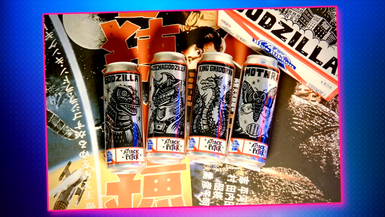 SoFlo artist designs Godzilla-themed beer cans to celebrate the