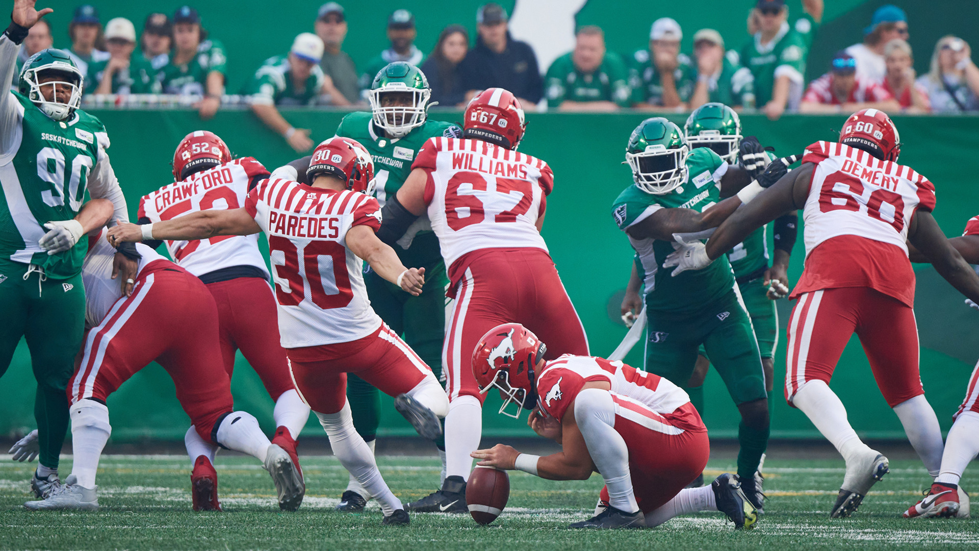 Riders eliminated from CFL playoff race with 32-21 loss to Stamps