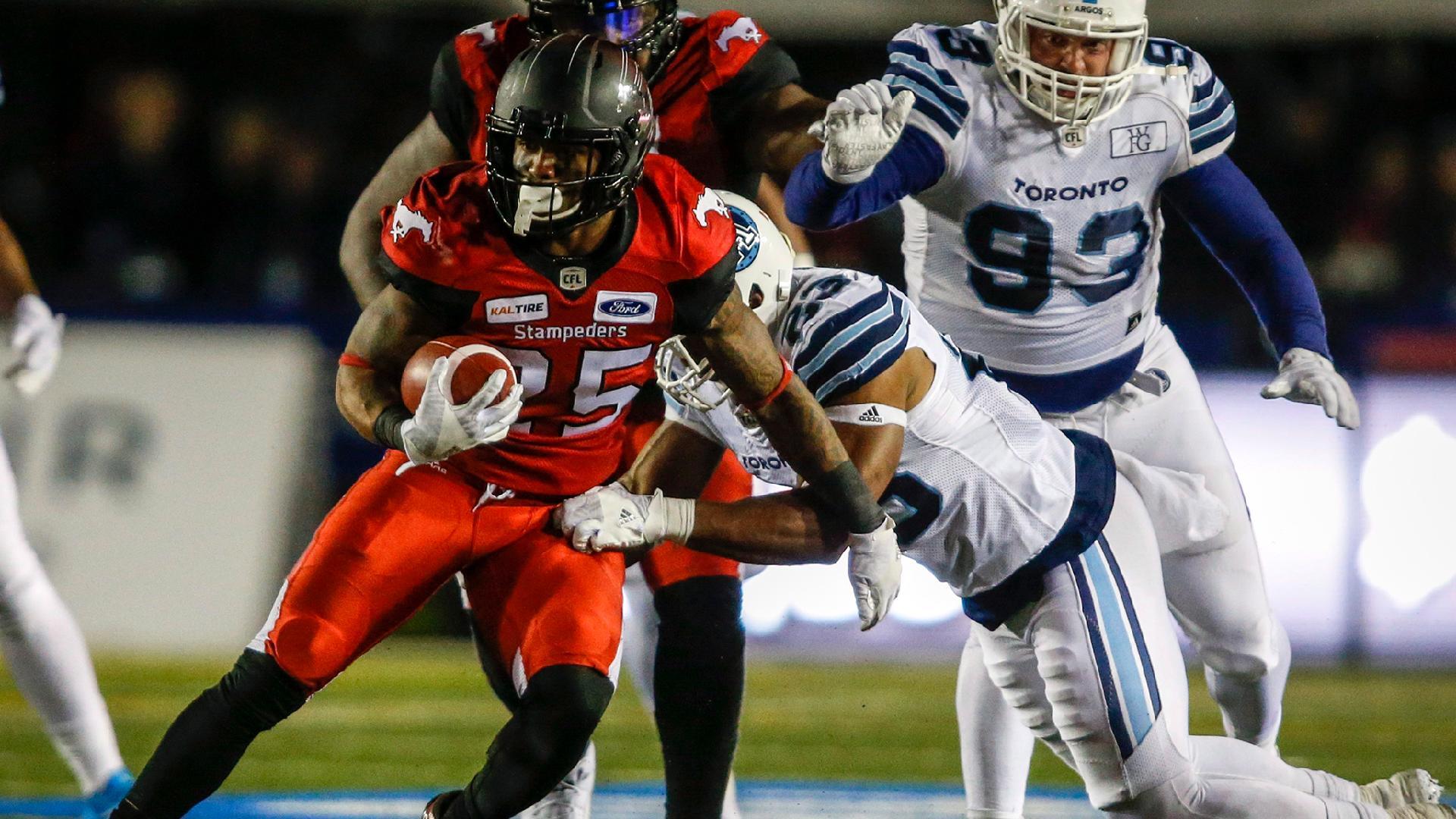 Stamps the first to clinch playoff spot with win over Argos 