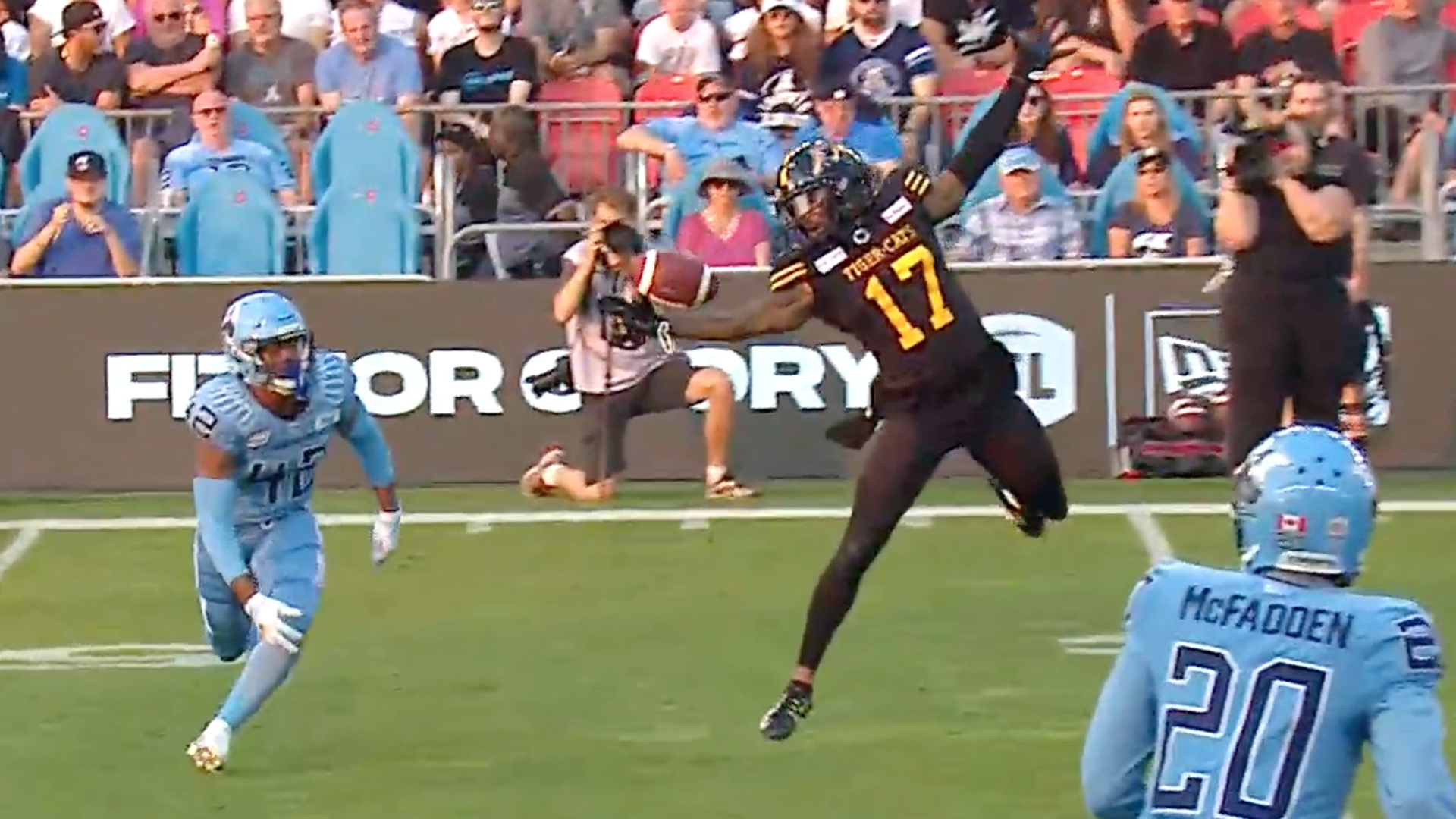 CFL: Argonauts down Tiger-Cats 32-14