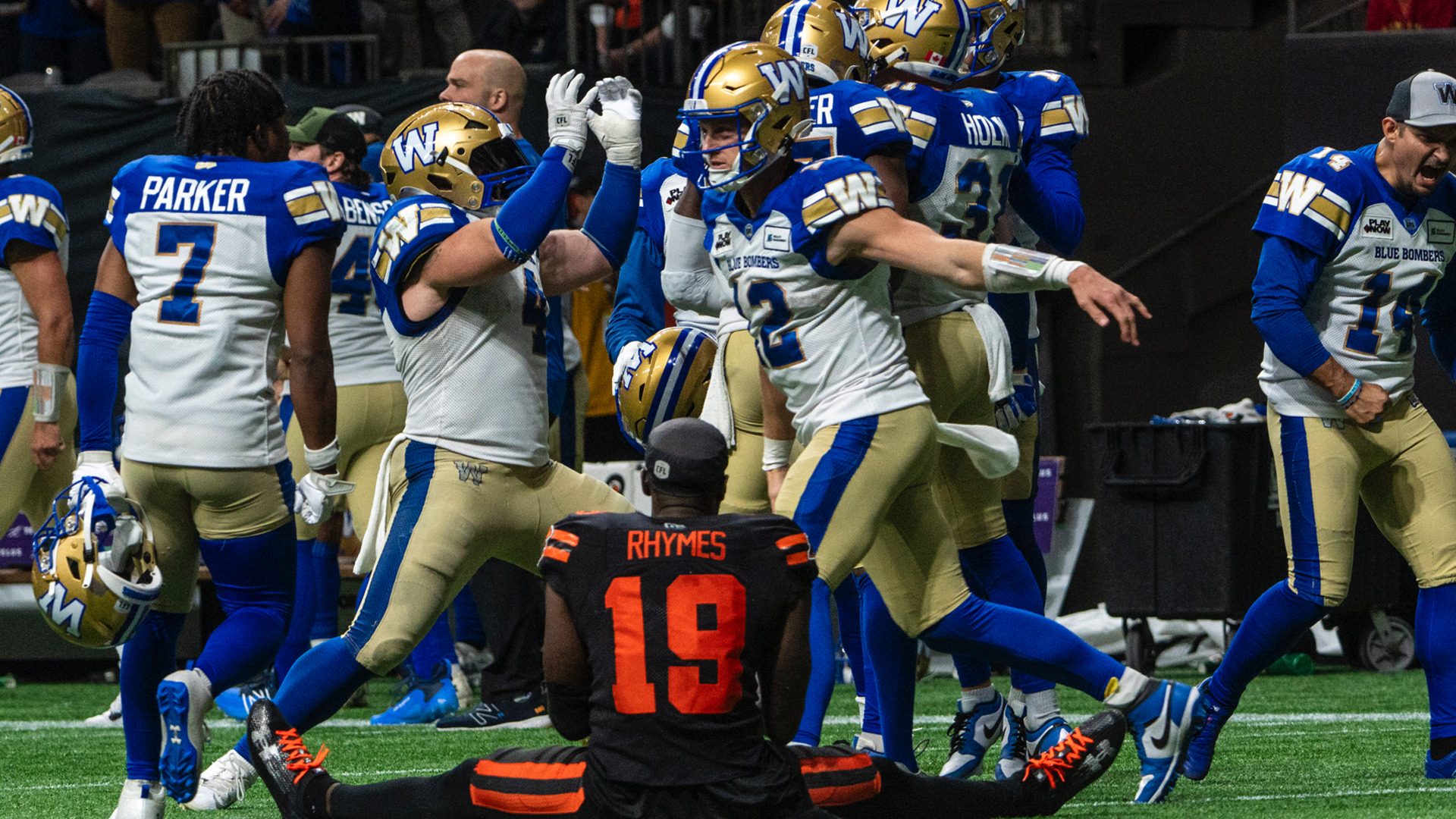 What time is the Blue Bombers vs. Lions playoff game today