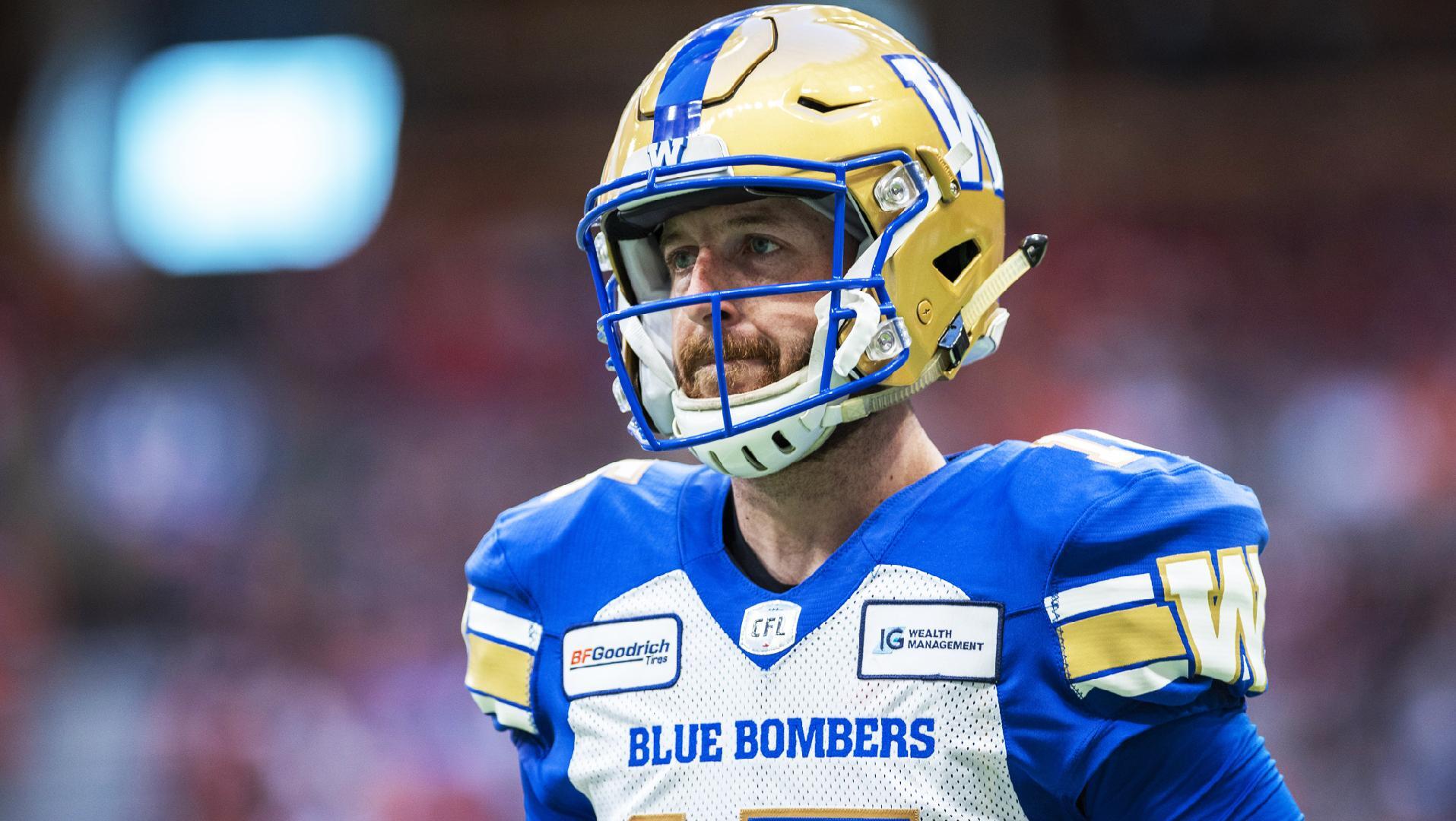 Blue Bombers quarterback Matt Nichols out for remainder of CFL