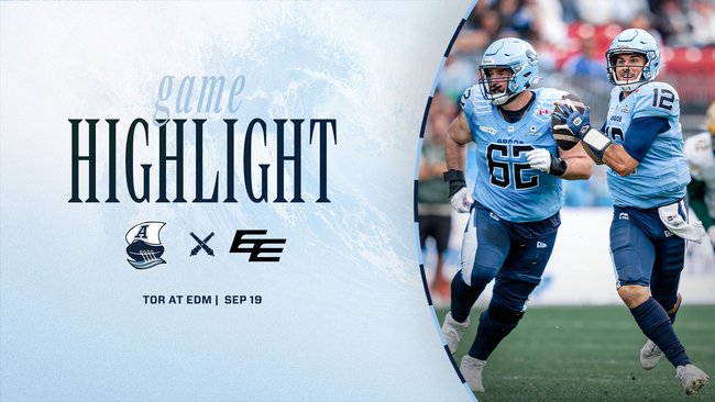 CFL Game Highlights | Week 16 Toronto vs Edmonton, September 19, 2026