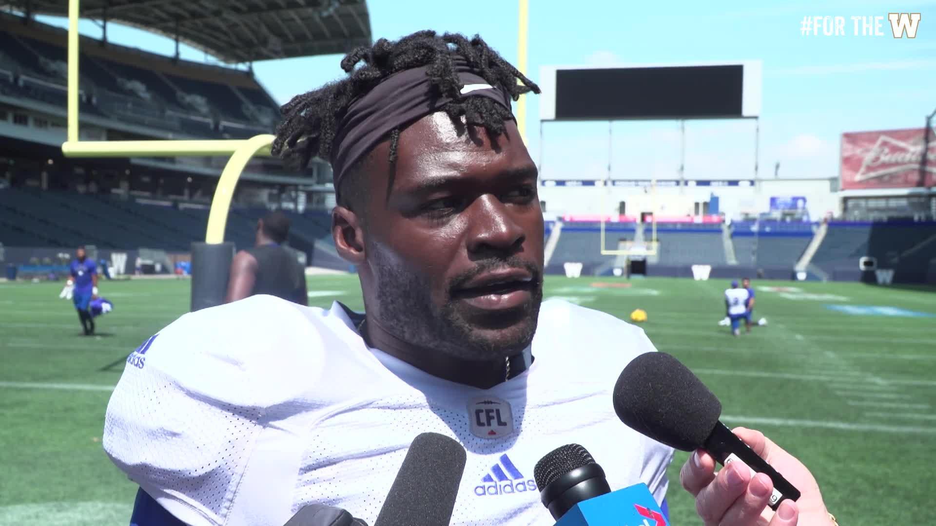 Kenbrell Thompkins  Training Camp Day 2 - Winnipeg Blue Bombers