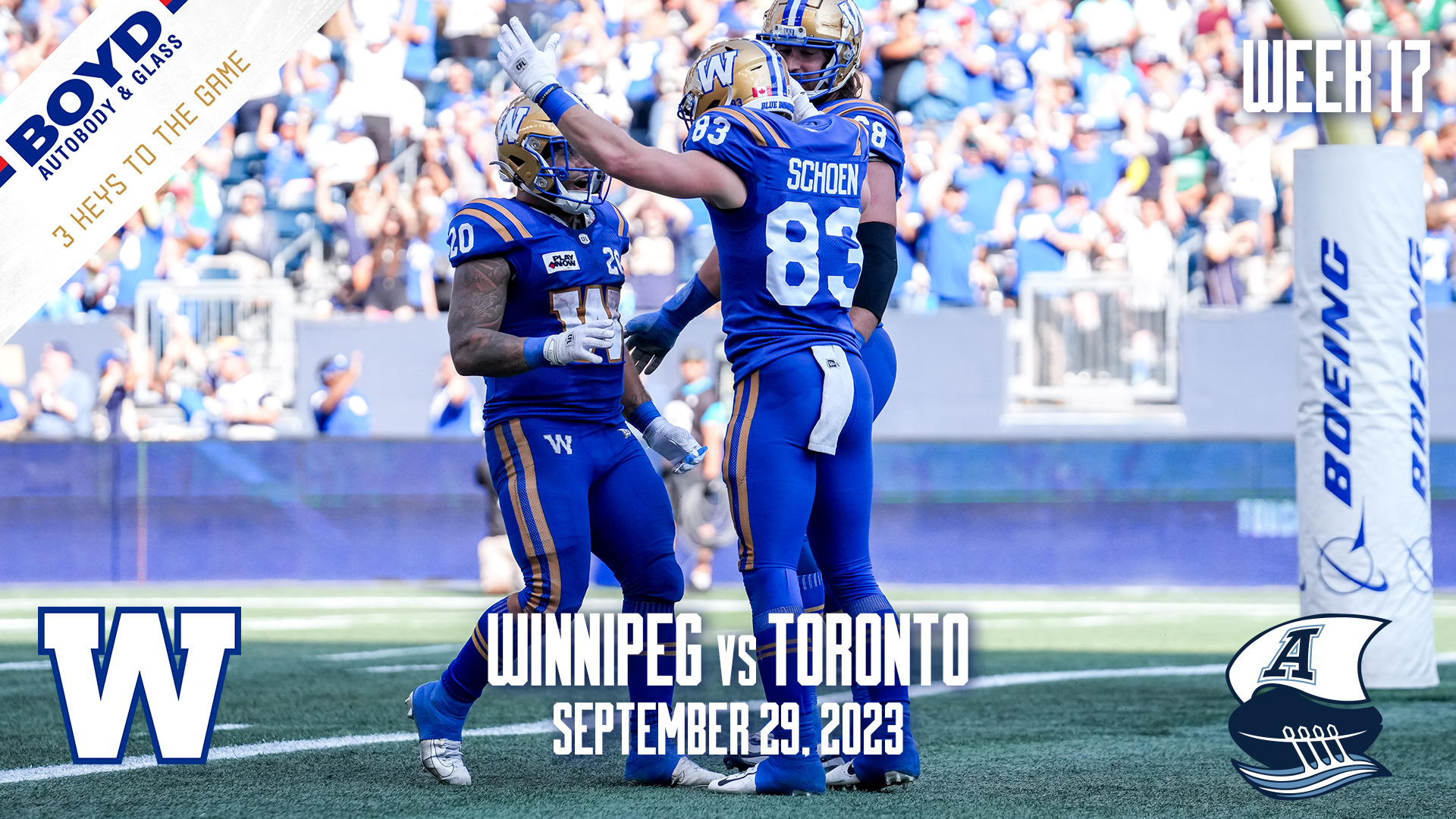 3 Keys to the Game  Week 17 - Winnipeg Blue Bombers