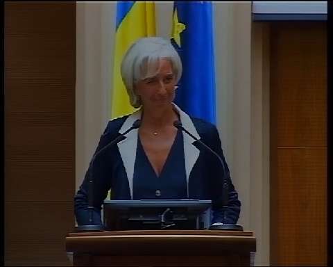 Christine Lagarde, Governor Murgur Isarescu