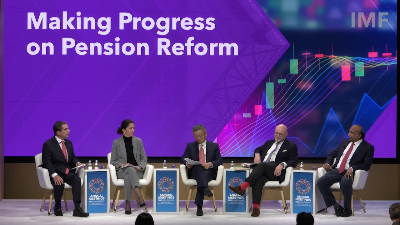 Bo Li, Vitor Gaspar, Joseph Cherian, Olga Fuentes, Hon. Liam Byrne