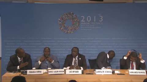Portuguese: African Finance Ministers Press Conference