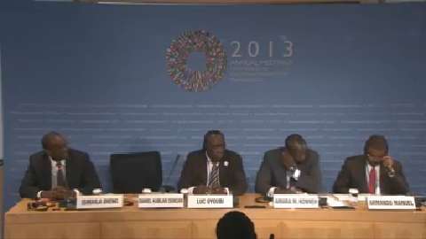 African Finance Ministers Press Conference
