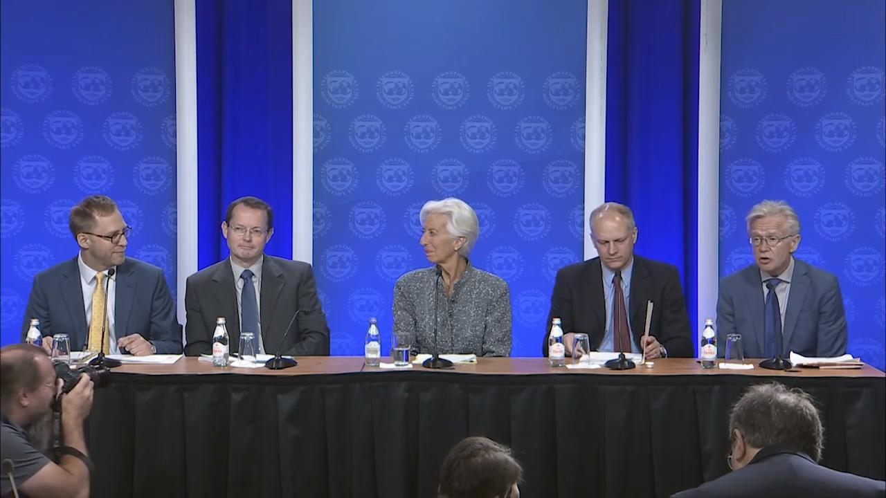 Christine Lagarde, Gerry Rice, Alejandro Werner, Nigel Chalk, Daniel Leigh