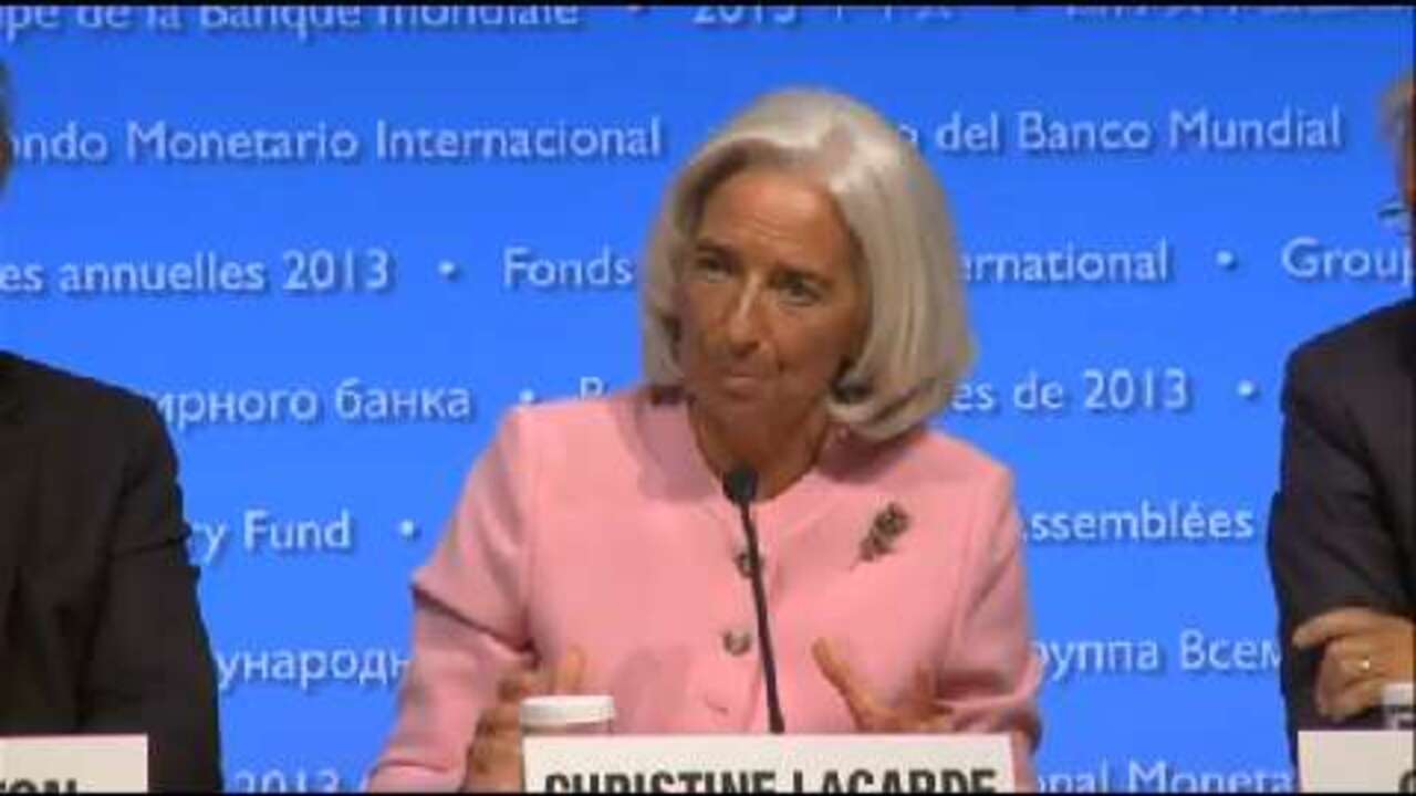 Arabic: Press Conference: IMF Managing Director Christine Lagarde