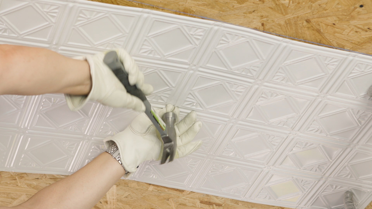 Installing Surface Mount METALLAIRE Ceiling Tiles - Nail-up